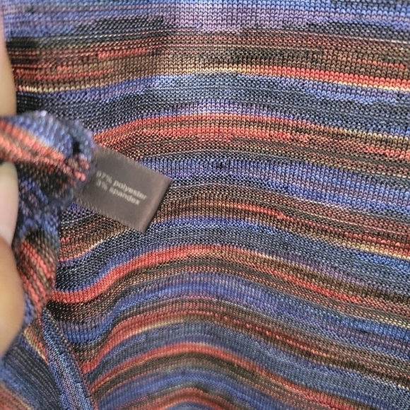 The Limited Multicolored Striped Short Sleeve Blouse - Picture 8 of 8